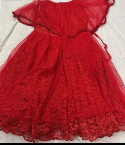 kids Beautiful Red Party Gown
