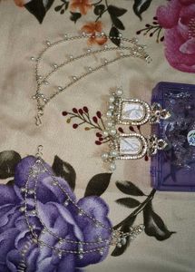 Delicate Pearl &amp; Gold Chain earrings