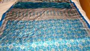 satin silk saree and blouse