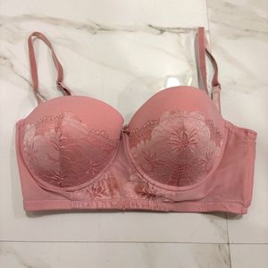 Dusty Pink Lace Padded Bra