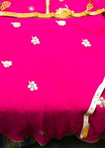 Long Frock Georgette Eid Offer gone fancy pink