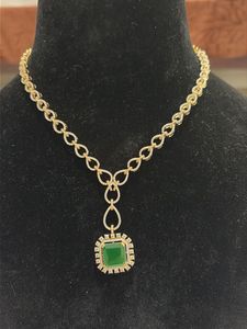 Elegant Emerald & Diamond Necklace