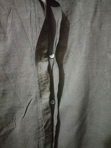 Black Korean Shirt Dress