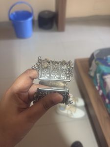 Antique Oxidized Silver Kada Bangle