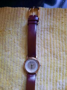 🍒575 2DAY-Sonata Ladies watch Brown Leather Stra