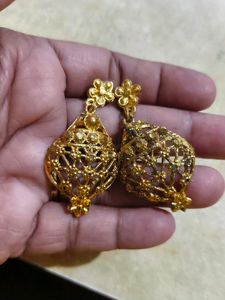 Exquisite Gold Choker Necklace &amp; Earrings Set