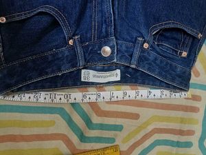 Dark Blue Straight Leg Jeans