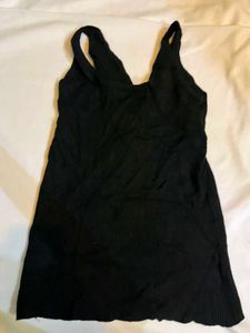 Chic Black Ribbed top y2k
