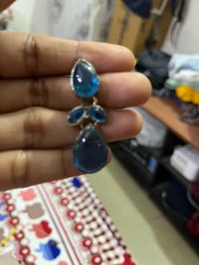 blue earrings