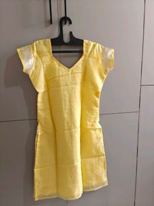 Elegant Red Kurta with Yellow Patiala Pants