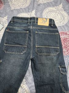 vintage Diesel Stylish Blue Denim Cargo Jeans