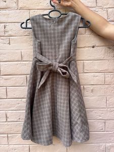 Plaid Dress with Bow