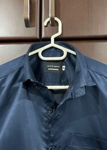 Men's Navy Satin shirt for wedding &amp; party