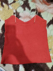 Coral Ribbed Tank Top