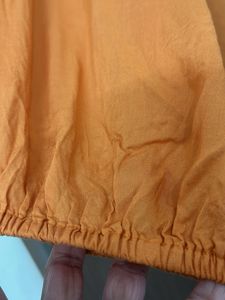 Orange Embroidered designer top