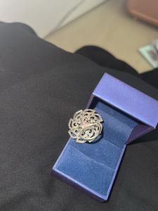 Stunning Floral Brooch with Pink Stone