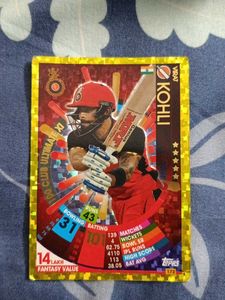 Virat Kohli 2017 Cricket Attax Gold