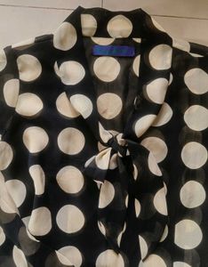 Rigoglieoso sheer polka-dot blouse