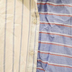 Oversized Striped Button-Up Shirt