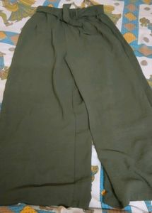 Olive Green Wide Leg Pants