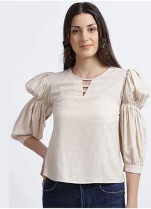 Zinc Puff Sleeve Top