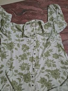 Floral Print Button-Up Shirt