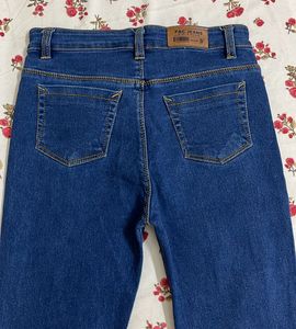 Flared Blue Denim Jeans