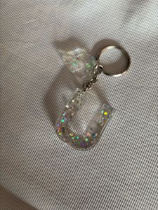 Sparkly Letter J Keychain