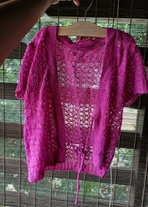 Knitted Cropped Shrug
