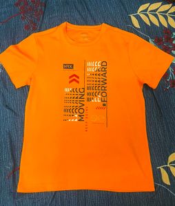 HRX Orange Graphic T-Shirt