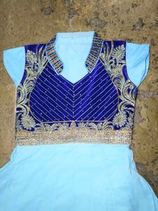 Beautiful Sky Blue Anarkali Kurti