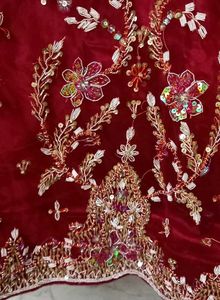 Stunning Maroon Embroidered Lehenga