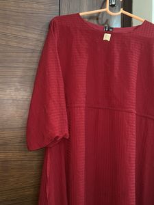 Red tunic dress for women