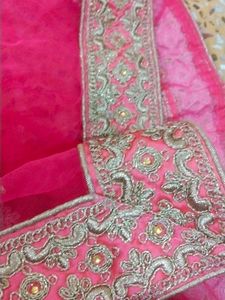 Beautiful Pink Embellished Dupatta