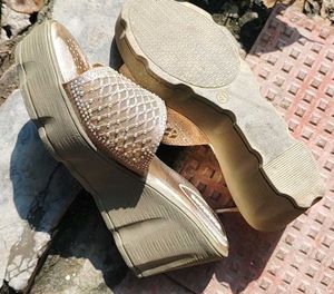 Sparkling Wedge Sandals