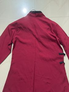 Vibrant Red Embroidered Kurta