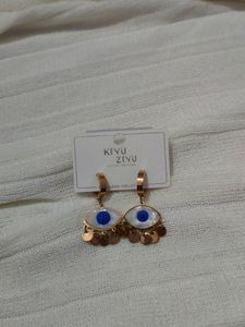 Anti Tarnish Evil Eye Earrings (Nazar 🧿 Rakshak)