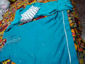 Beautiful Teal Kurta with Mirror Work