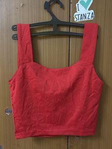 Cute Red Cropped Tank Top