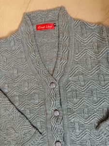Chic Grey Knitted Cardigan