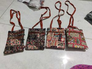 Boho Sling Bags with Tassel pack of 4