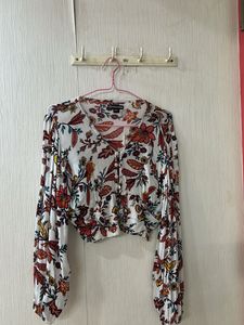 Boho Floral Print Cropped Top