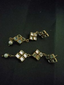 Square Mirror Dangle Earrings