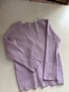 Lavender Ribbed Knit Cardigan