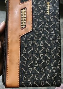 Chic Brown Wallet with Embellishments