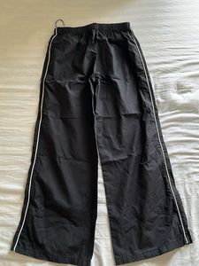 Black Wide Leg Track Pants