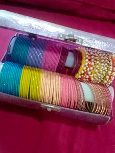 Vibrant Multi-Color Bangle Set