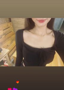 Black Long Sleeve Cut-Out Top