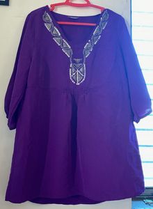 Purple Polyester Top