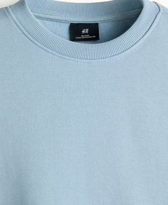 H&amp;m Light Blue Crew Neck Sweatshirt